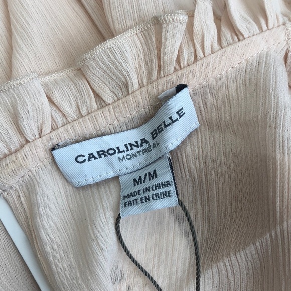 Carolina Belle Shear Blush Blouse Size Medium - Picture 6 of 6